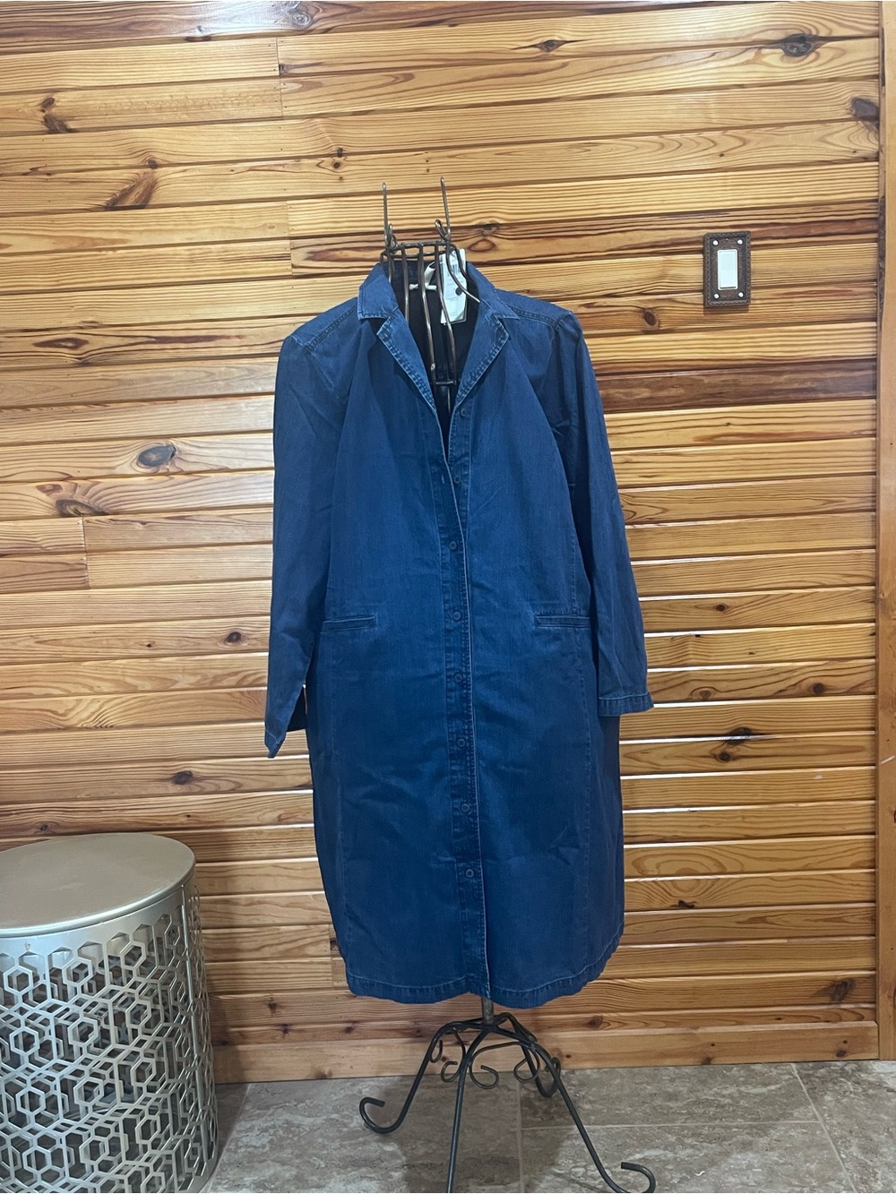 Eileen Fisher Indigo Denim Tencel Organic Cotton Dress